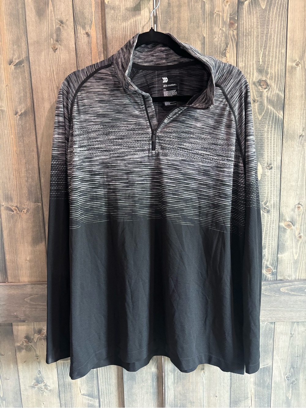 all in motion Black & Heather Gray Quarter-Zip Pullover